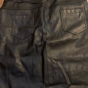 Faux leather skirt